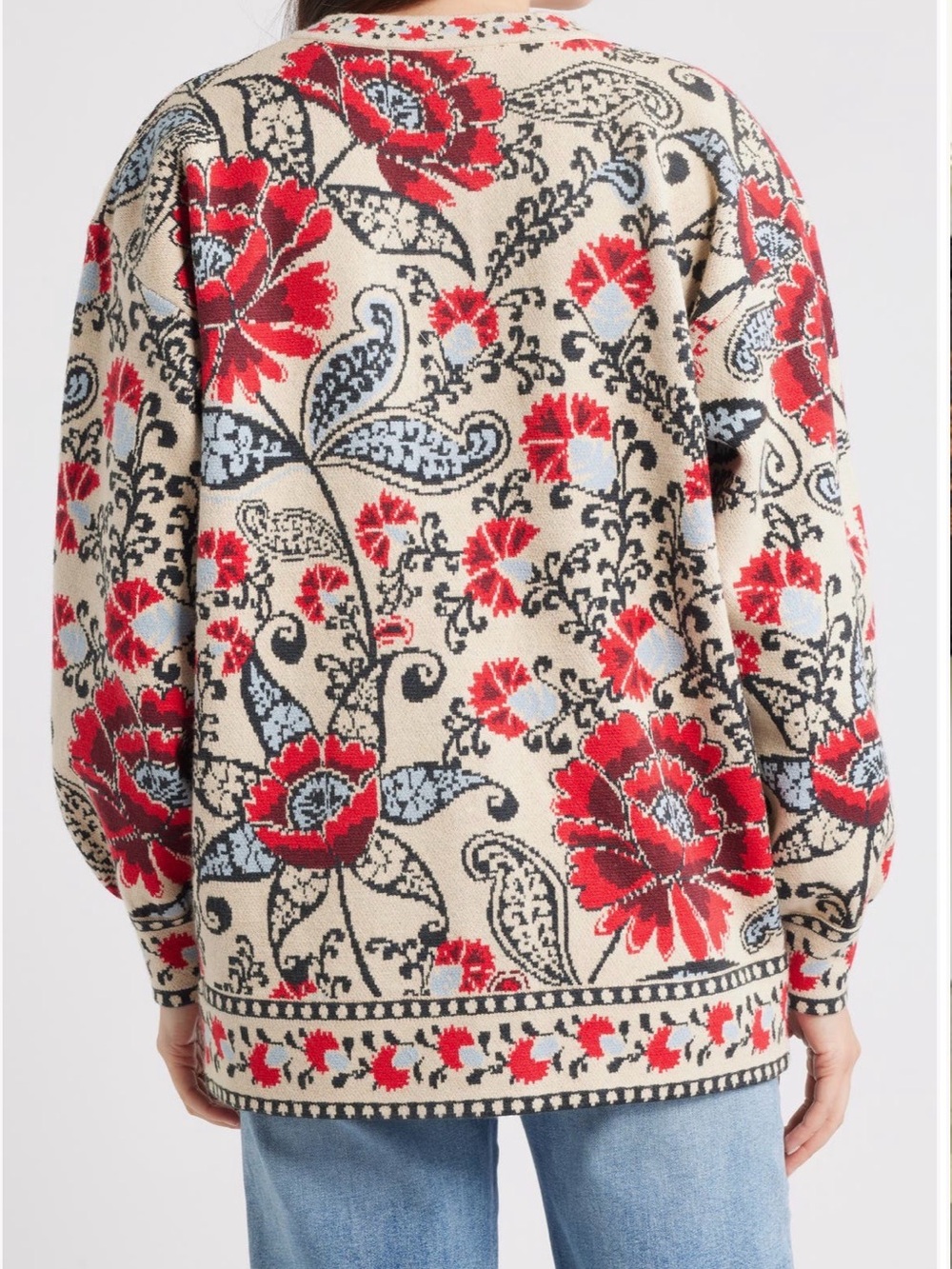 Farm Rio Francesca Jacquard Cardigan in Size L $248 - Picture 3 of 7